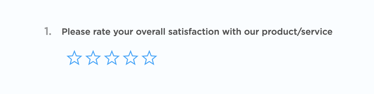 Create a Star Rating Question