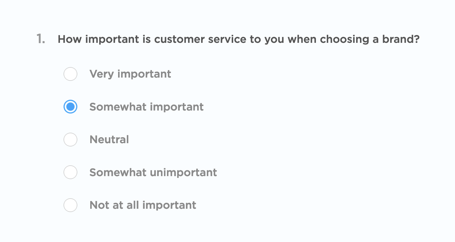 Create a Single Choice Question