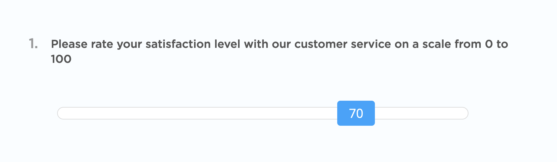 Create a Slider Scale Question