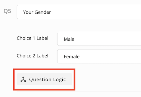 Click on Question Logic button